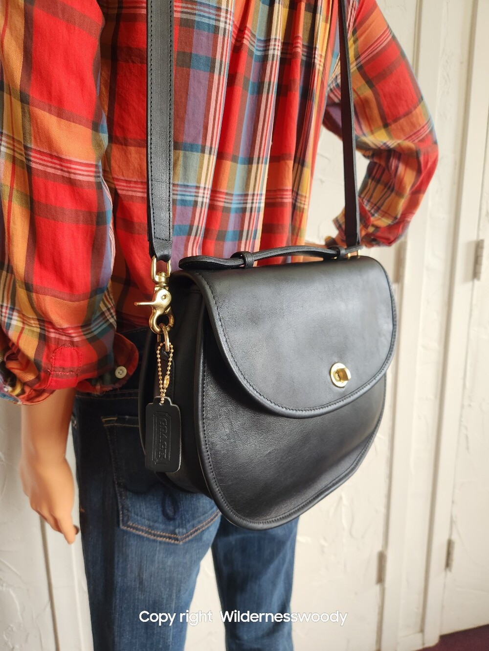 Coach Plaza Bag - The Bistro Bag, #9865 Black, 1980's To Early 1990's, Large - Picture 7 of 16